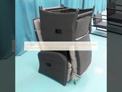 Εξωτερικά ρυθμιζόμενα έπιπλα αυλής κήπου ξαπλώστρες καρέκλα σαλόνι ράτάνιο κρεβάτι καρέκλα αναψυχής καναπέ