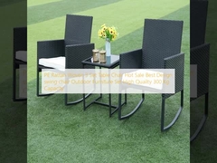 PE Rattan Woven 3 Set Τραπεζική καρέκλα Καυτή πώληση Καλύτερο σχεδιασμό κούνια καρέκλα Εξωτερικά έπιπλα Σύνολο υψηλής ποιότητας 300 Kg χωρητικότητα