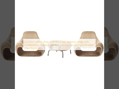 Εξωτερικό καφενείο, κατάστημα τσαγιού γάλακτος, δημιουργικός συνδυασμός καναπέδων από ράταν, εξωτερικός κήπος, μπαλκόνι, βεράντα, έπιπλα για καθίσματα από ράταν