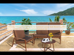 Ελκυστικό σχεδιασμό Σύνολο μοντέρνων καναπέδων Έπιπλα πολυτελή ξύλο τικ εξωτερική αυλή κήπος Καναπέδες με μαξιλάρια έπιπλα